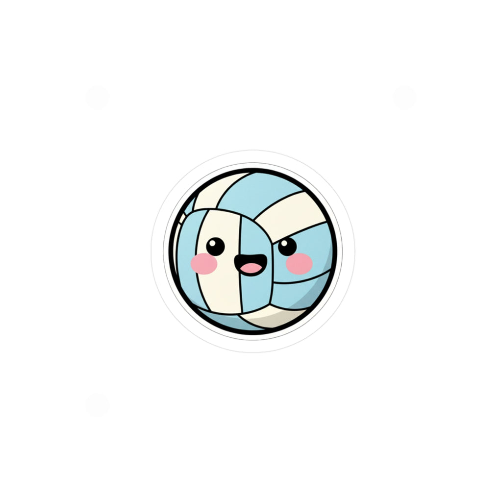 Cute Volleyball Kiss-Cut Sticker | Kawaii Sports Decal for Laptops & Water Bottles