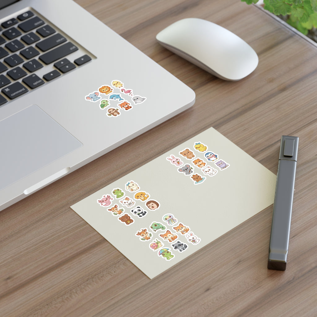 Cute Mini Animal Sticker Sheets | Adorable Planner & Scrapbook Decals