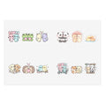 Cute Kawaii Couples Sticker Sheet  Pastel Bunny, Frog, Panda & Friends