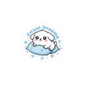 Sweet Dreams Puppy Sticker — Cute Kiss-Cut Laptop/Planner Decal