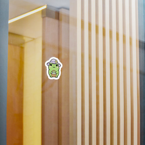 Cute Frog with Easter Basket Sticker