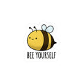 Bee Yourself Cute Bee Sticker Inspirational Laptop & Water Bottle Decal