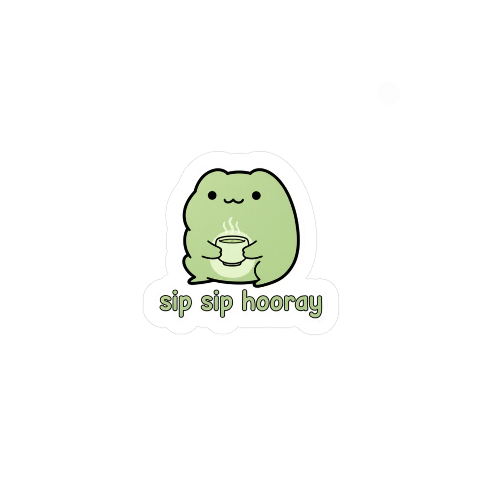 Sip Sip Hooray Frog Sticker | Cute Tea Sticker