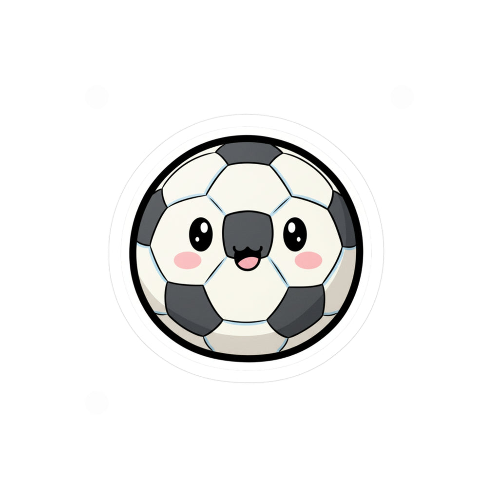 Cute Kawaii Soccer Ball Sticker | Kiss-Cut Vinyl Decal for Laptops & Water Bottles