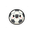 Cute Kawaii Soccer Ball Sticker | Kiss-Cut Vinyl Decal for Laptops & Water Bottles