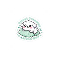 Sweet Dreams Puppy Sticker – Baby Bunny Kiss-Cut Sticker