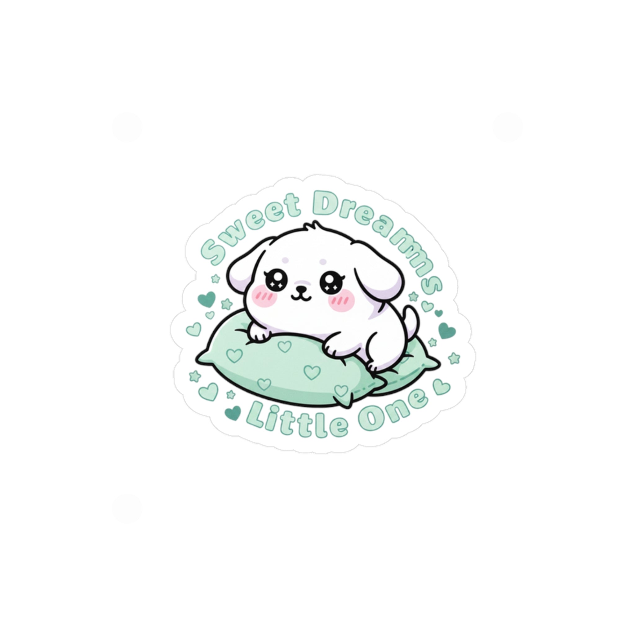 Sweet Dreams Puppy Sticker – Baby Bunny Kiss-Cut Sticker