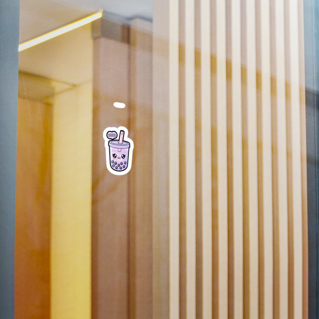 Kawaii Purple Boba Sticker, Cute Bubble Tea Sticker