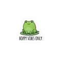 Hoppy Vibes Only Frog Sticker for Laptops, Water Bottles & Gifts