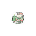 Meowy Christmas Cat Sticker | Cute Holiday Vinyl Sticker
