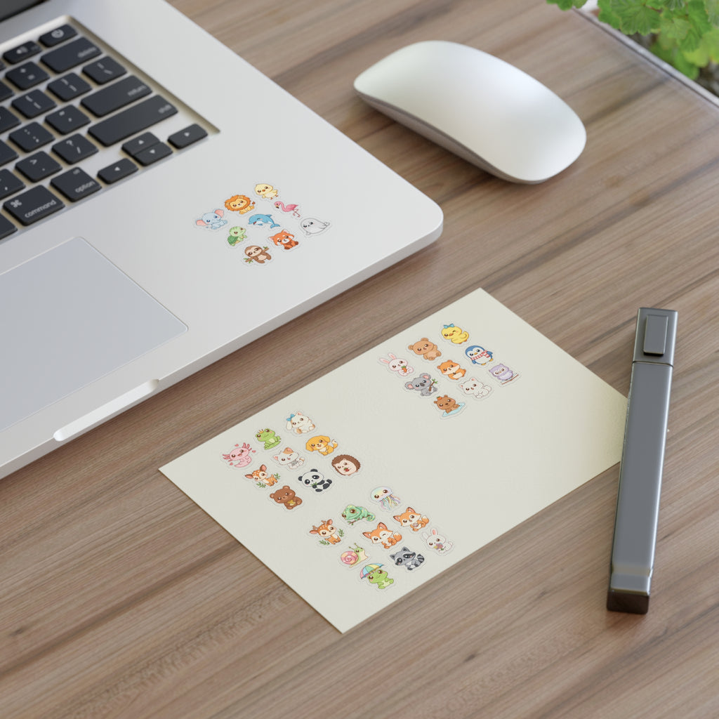 Cute Mini Animal Sticker Sheets | Adorable Planner & Scrapbook Decals