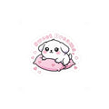 Sweet Dreams Puppy Sticker — Cute Kiss-Cut Laptop & Scrapbook Decal