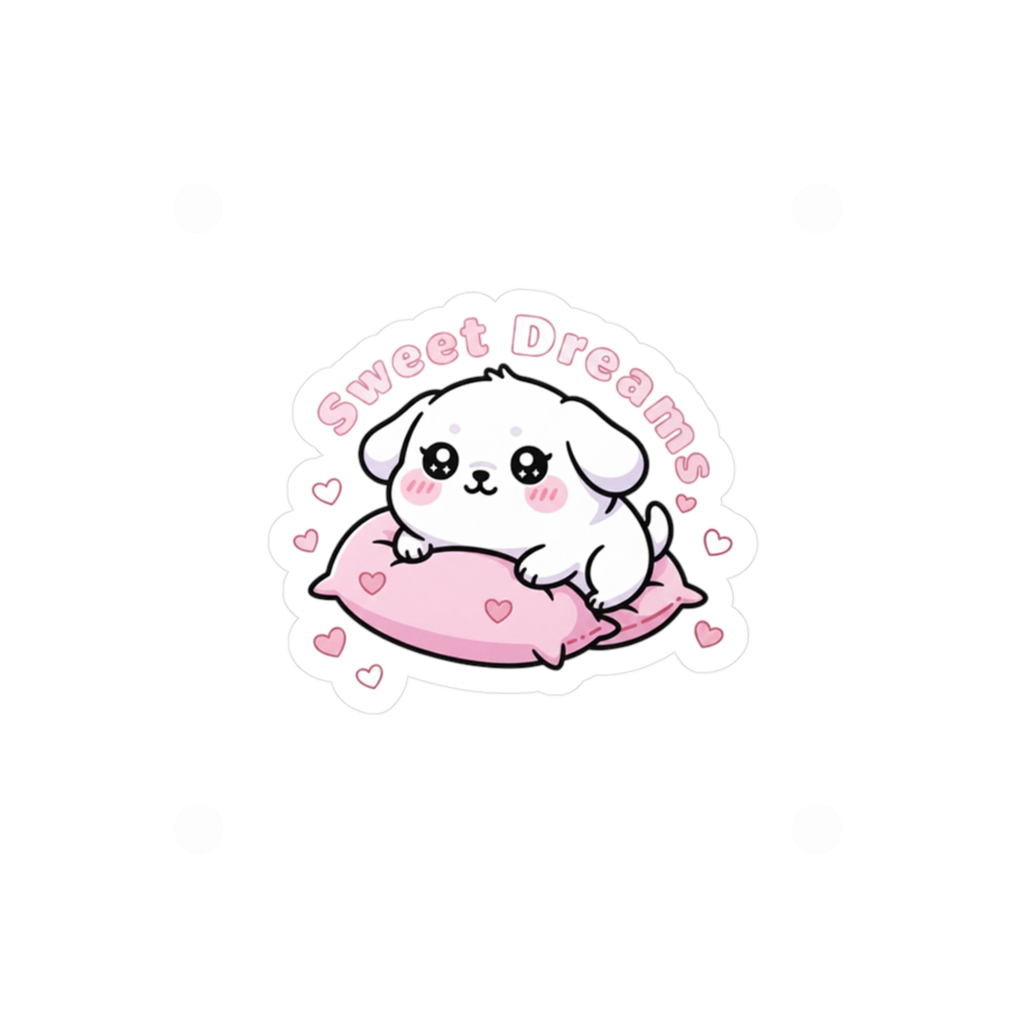 Sweet Dreams Puppy Sticker — Cute Kiss-Cut Laptop & Scrapbook Decal