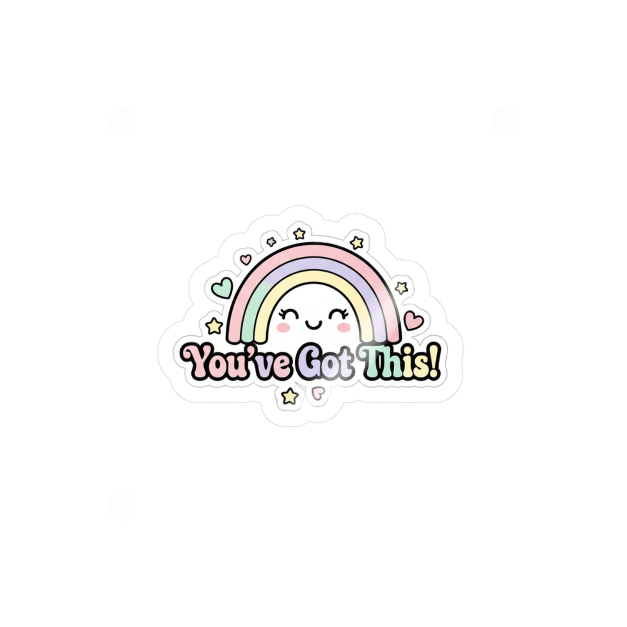 Encouraging Pastel Rainbow Sticker | "You’ve Got This!" Motivational Kiss-Cut Decal