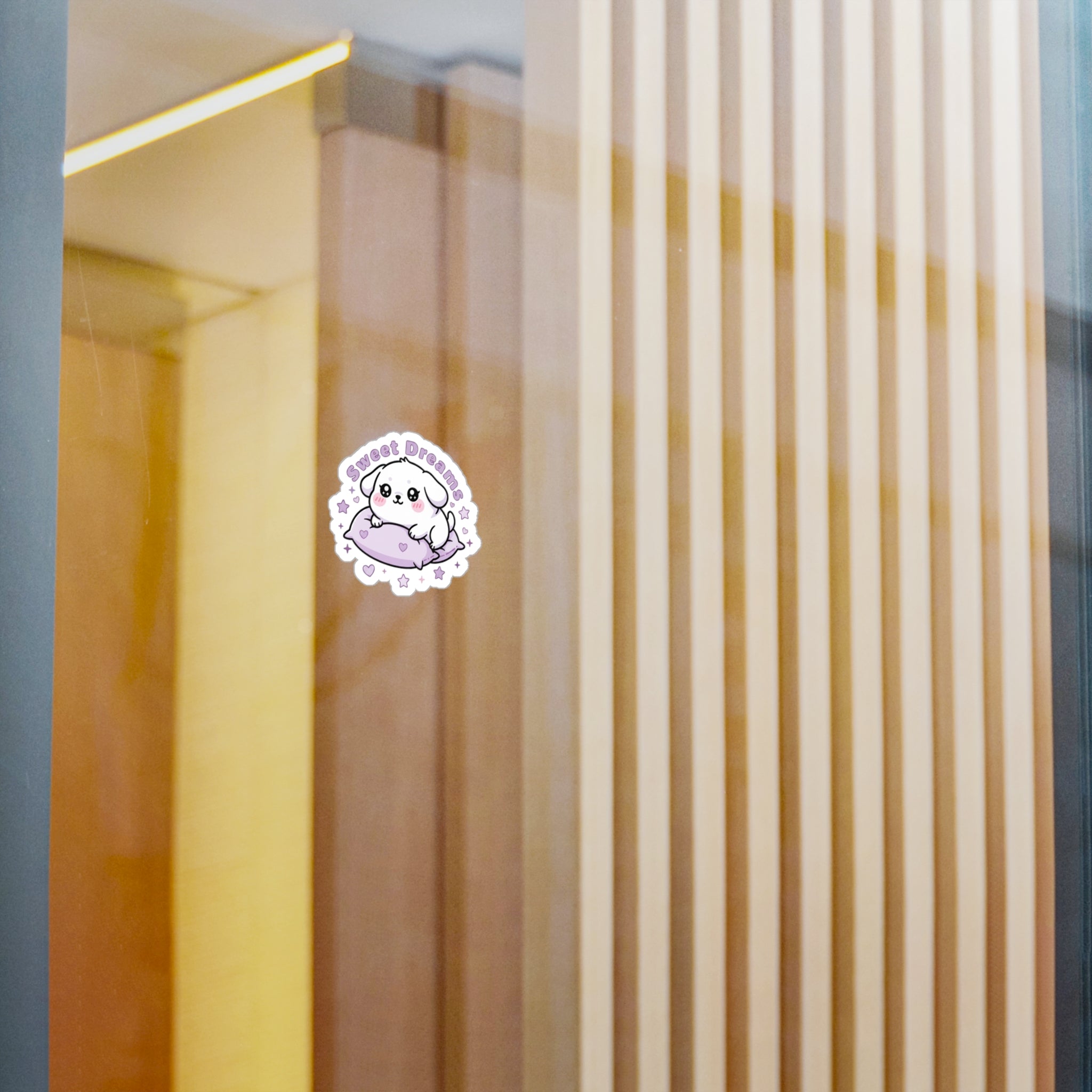 Sweet Dreams Puppy Sticker — Cute Pastel Kiss-Cut Vinyl Sticker