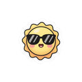 Sun With Sunglasses Sticker