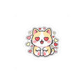 Cute Heart-Eyes Cat Sticker | Adorable Laptop & Planner Decal