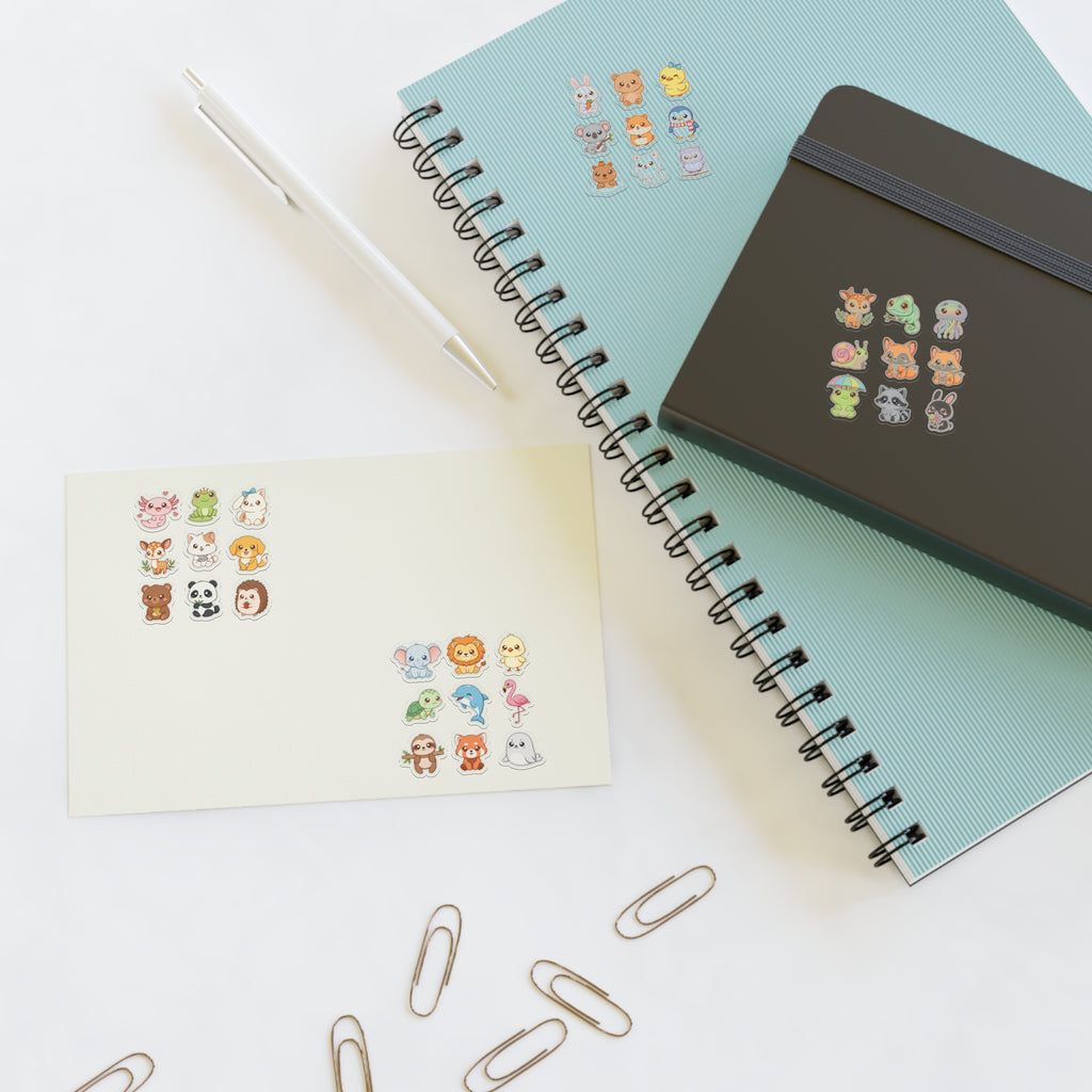 Cute Mini Animal Sticker Sheets | Adorable Planner & Scrapbook Decals