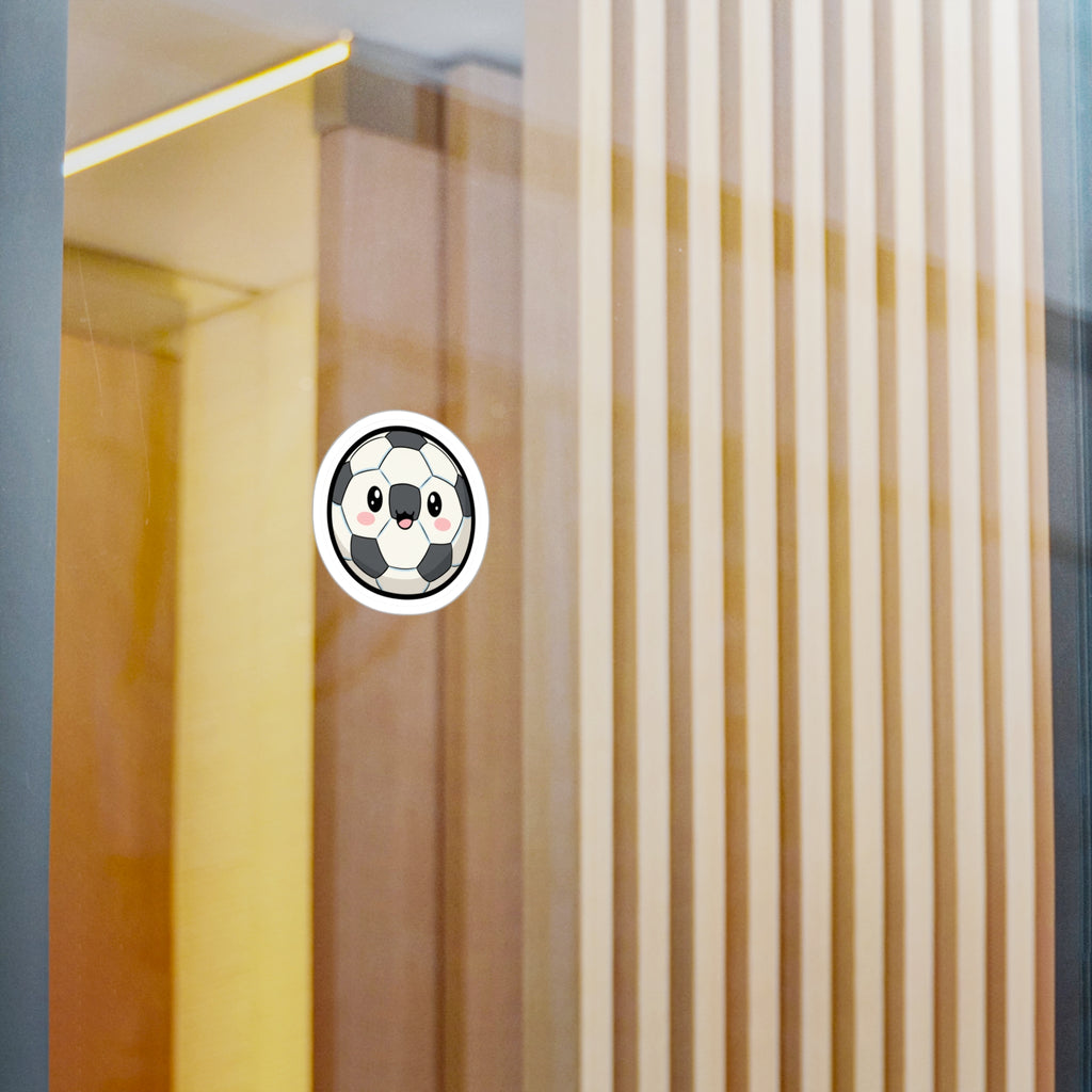 Cute Kawaii Soccer Ball Sticker | Kiss-Cut Vinyl Decal for Laptops & Water Bottles