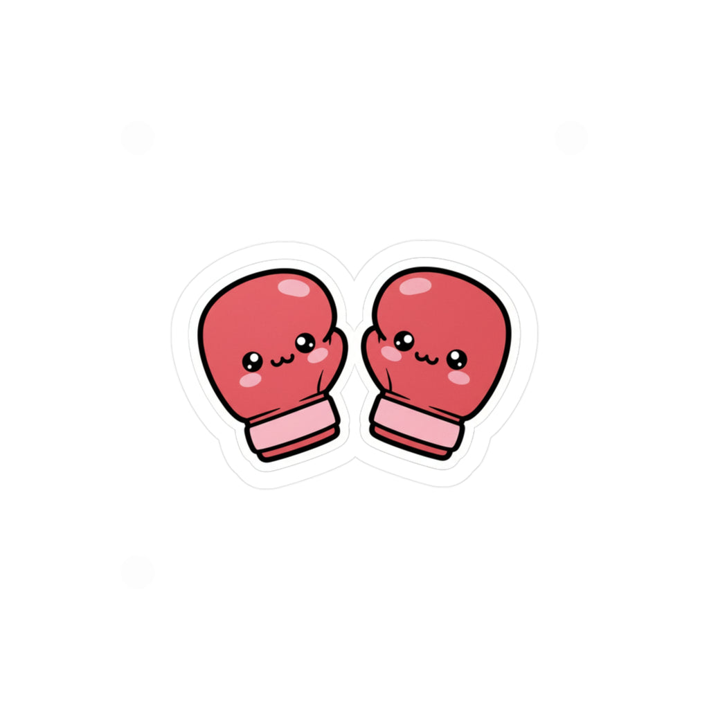 Cute Kawaii Boxing Gloves Sticker | Kiss-Cut Laptop Decal