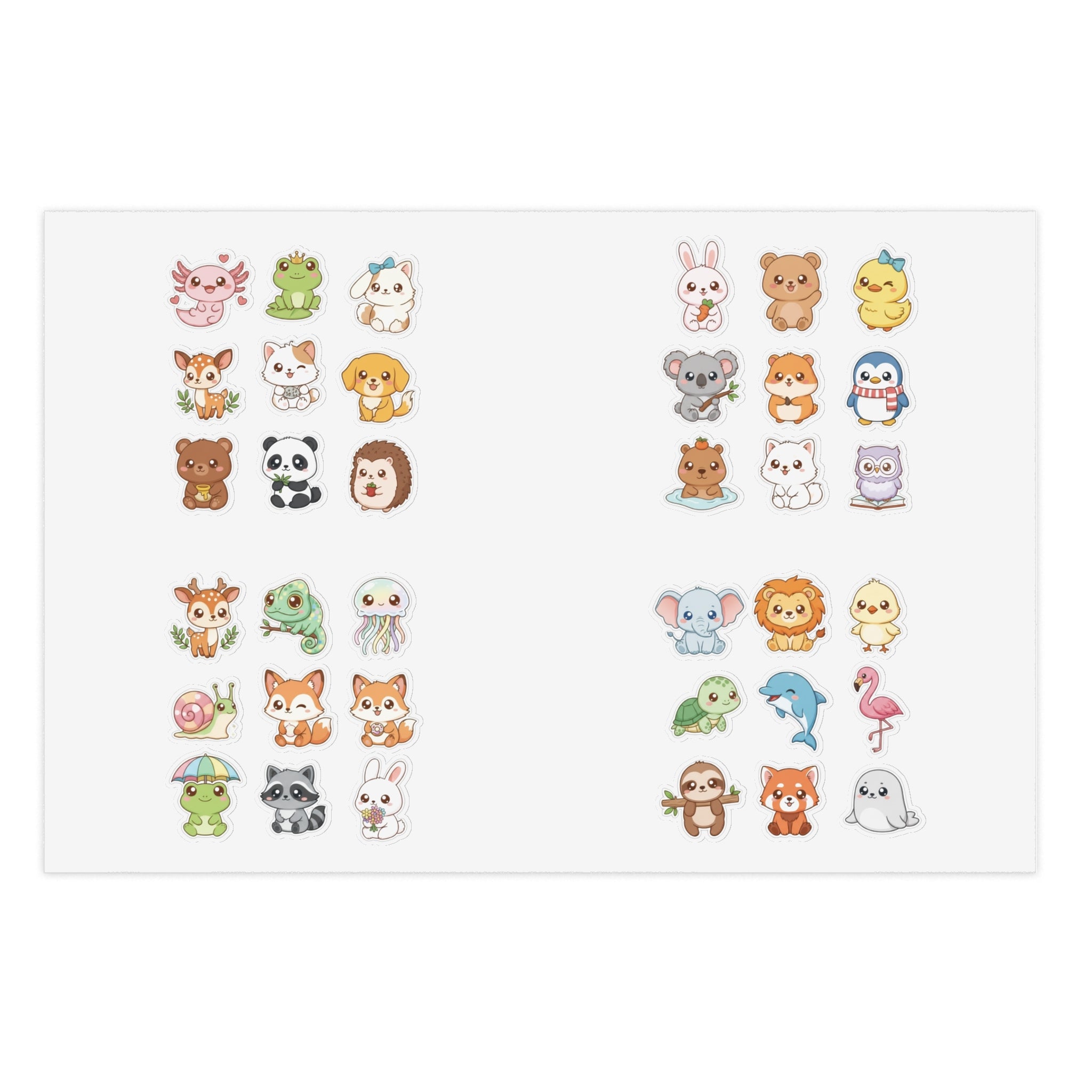 Cute Mini Animal Sticker Sheets | Adorable Planner & Scrapbook Decals