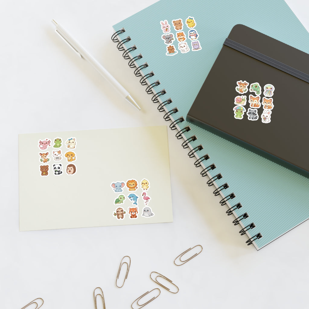 Cute Mini Animal Sticker Sheets | Adorable Planner & Scrapbook Decals