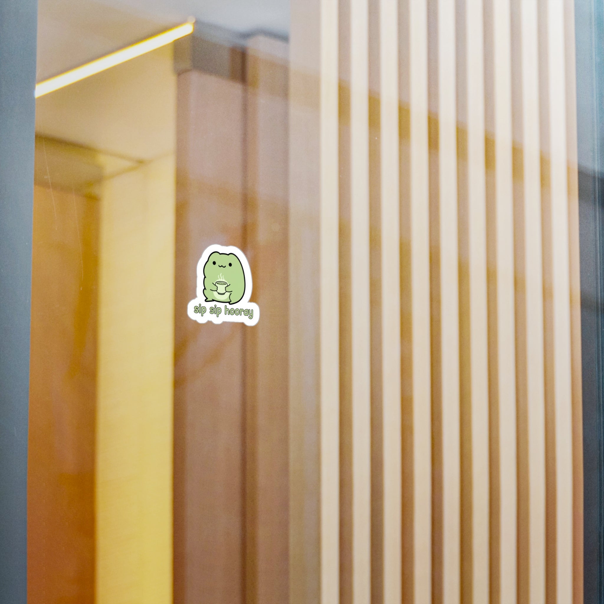 Sip Sip Hooray Frog Sticker | Cute Tea Sticker